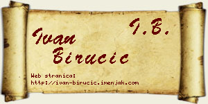 Ivan Birucić vizit kartica